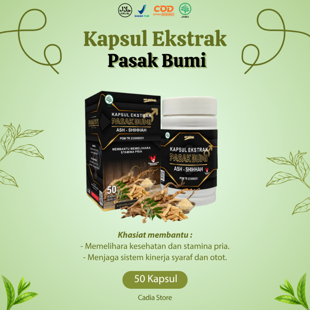 Kapsul Pasak - Bumi Ekstrak Pasak Bumi Ash-Shihah 50 Kapsul