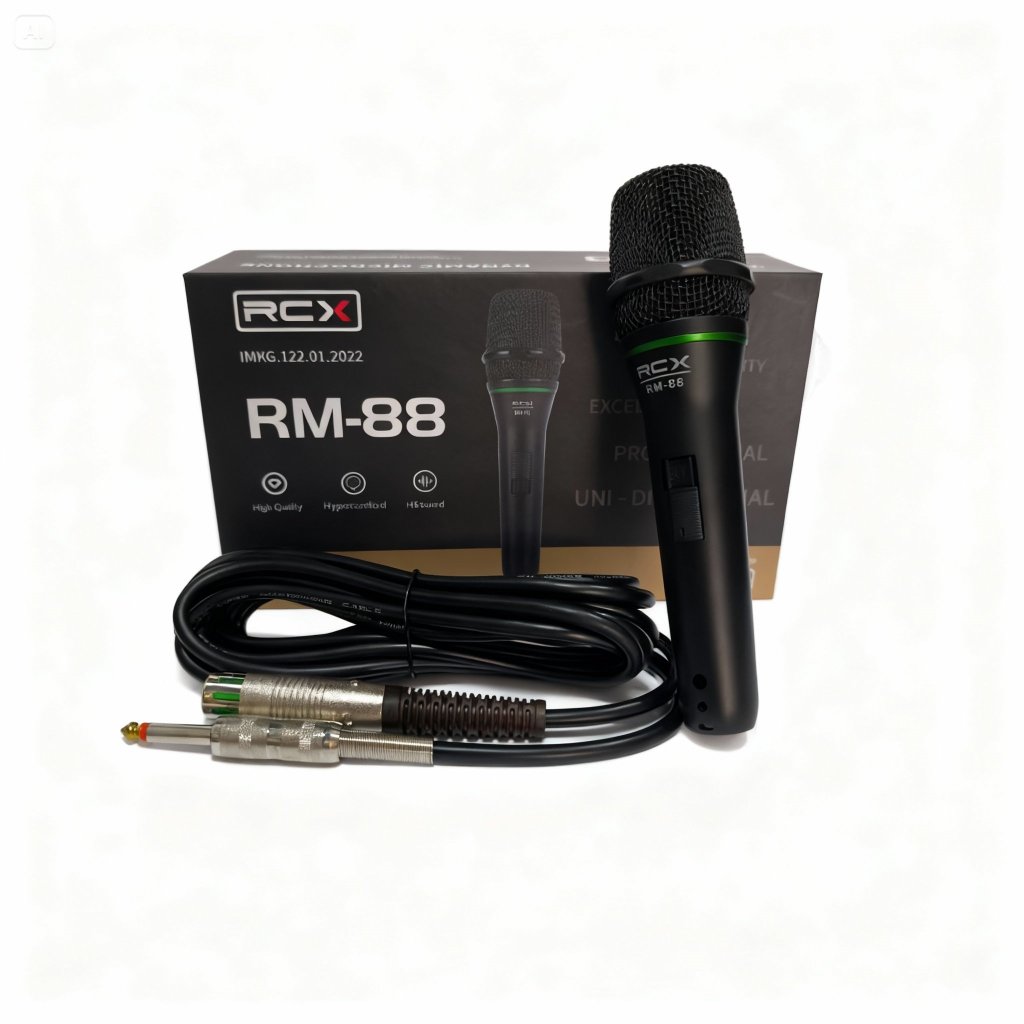 Microphone Kabel RCX RM-88 | Mic Dynamic Profesional | Suara Jernih | Cocok Karaoke & Panggung