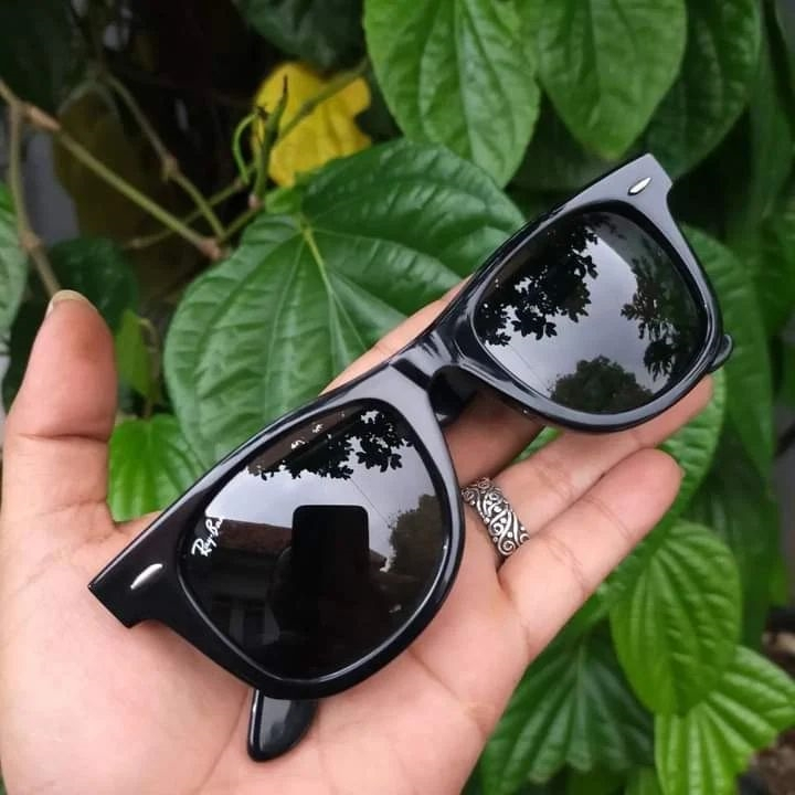 Kacamata Rayban Wayfarer 2140 All Varian Size 50 Asian Fit Italy - Hitam Glossy