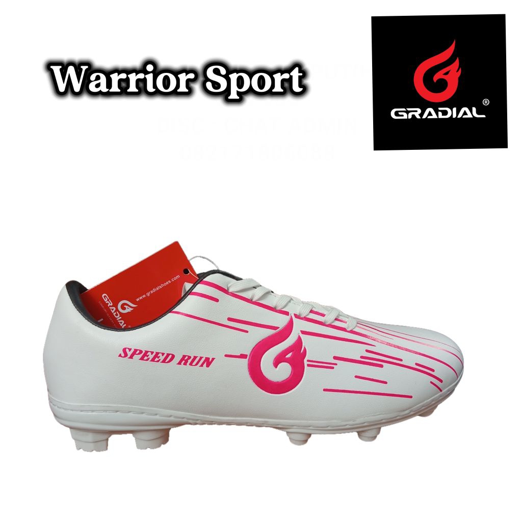 Sepatu Sepak Bola Soccer Original Gradial Kounde SC Soccer Gradial Putih Pink Original
