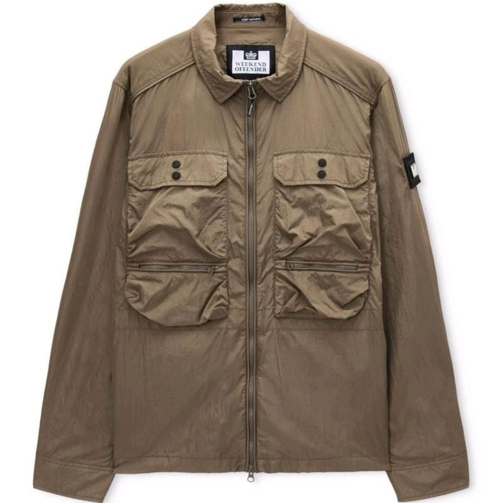 Weekend Offender Shields Overshirt Jacket Brown Original