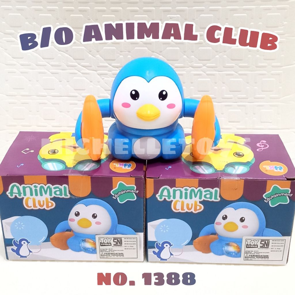 Mainan Anak BO Animal Club Penguin Mainan B/O Animal Penguin Ada Lampu dan Music 1388