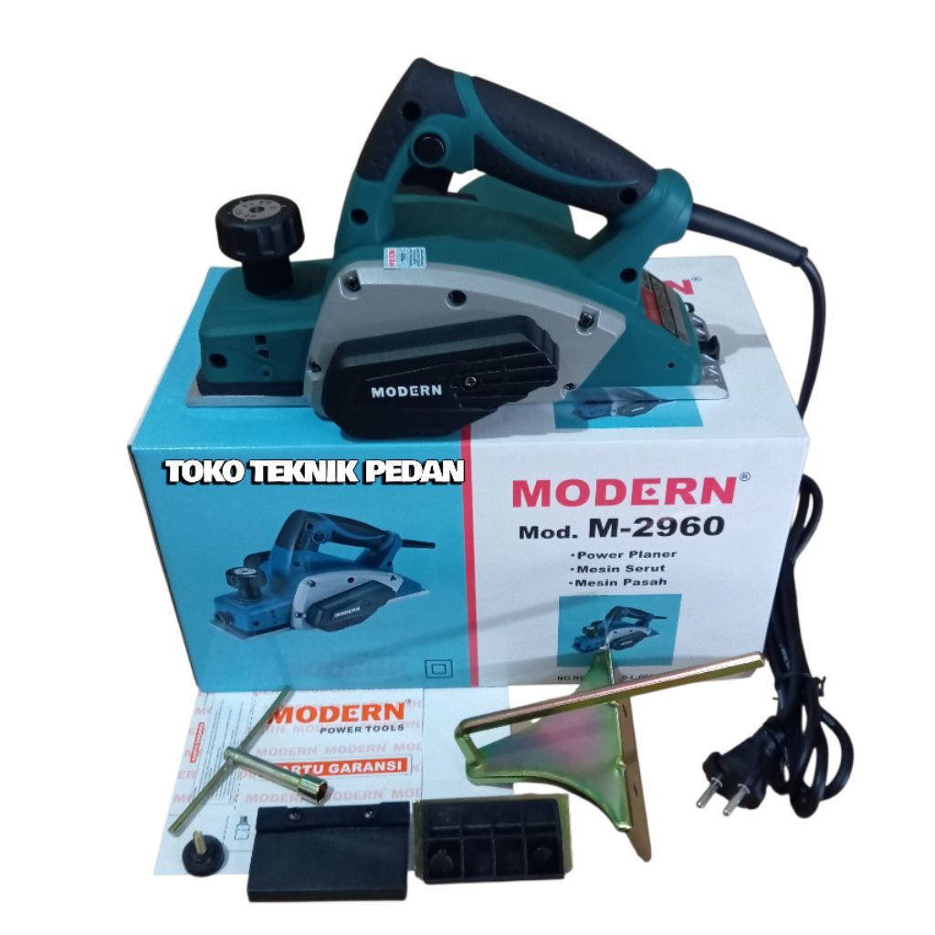 Mesin Power Planer M2960 Modern Listrik 620 Watt / Mesin Pasah Serut Kayu Ketam Sugu  Listrik 620W M