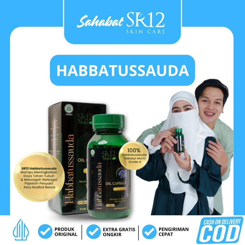 Habbatussauda Habasyi SR12 Herbal Premium Grade A Kapsul Oil Minyak Jintan Hitam