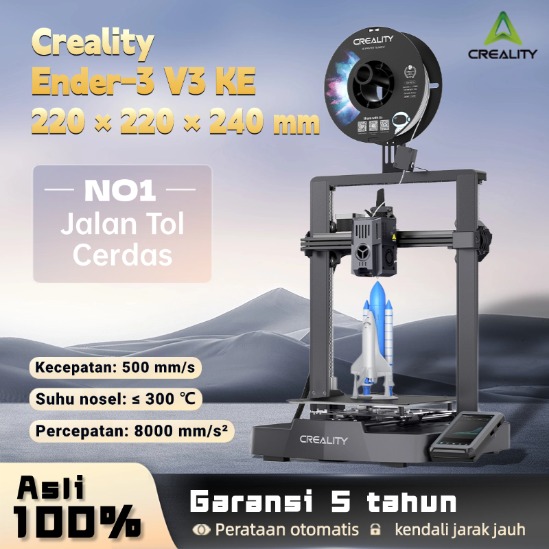 Creality Ender-3 V3 KE 3D Printer Pencetakan Ultra Cepat 500mm/s Panduan Linier Presisi Sistem Opera