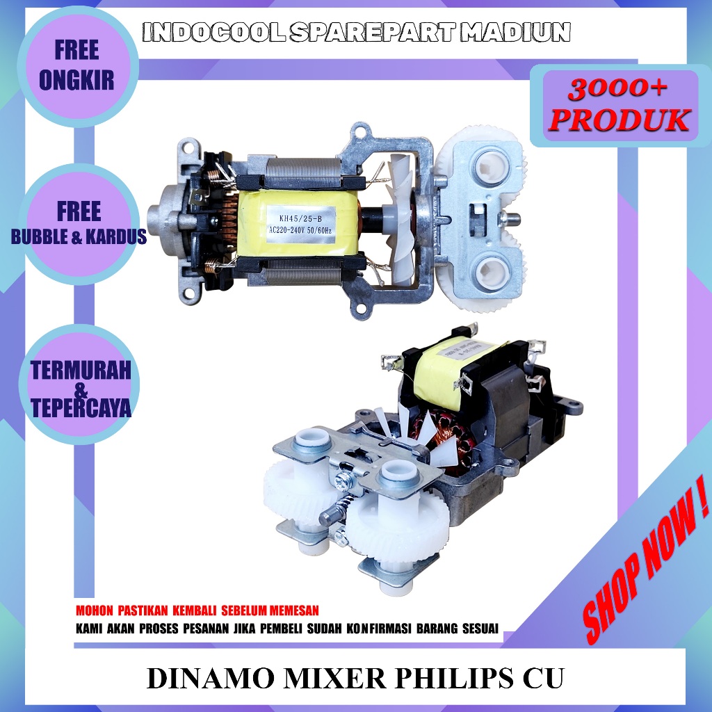DMPHC MESIN MOTOR DINAMO MIXER LILITAN TEMBAGA / DINAMO MIXER PHILIPS CU