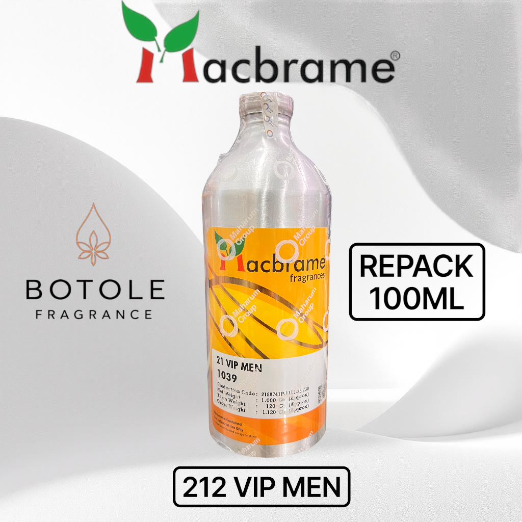 21 VIP MEN BIBIT PARFUME INSPIRED 212 VIP MEN BY MACBRAME REPACK 100ML