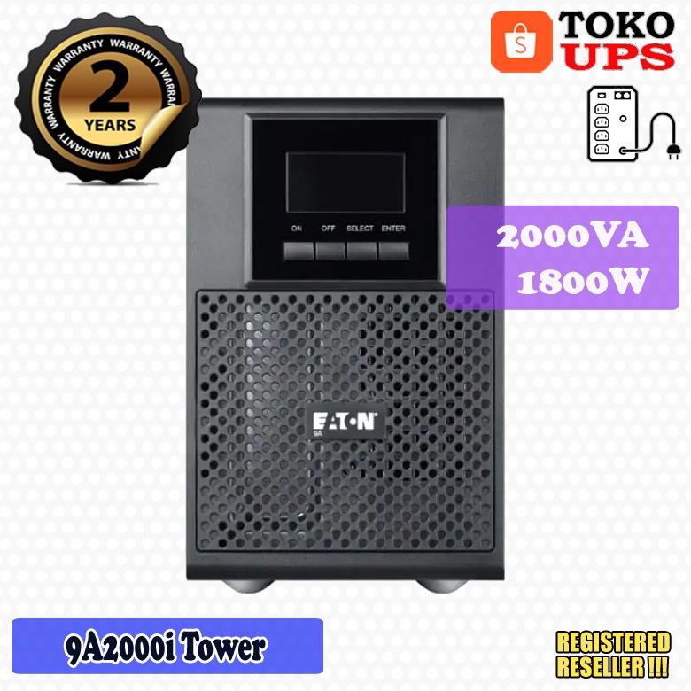 UPS Eaton 9A2000i 2000VA 1800W Tower LCD USB Software