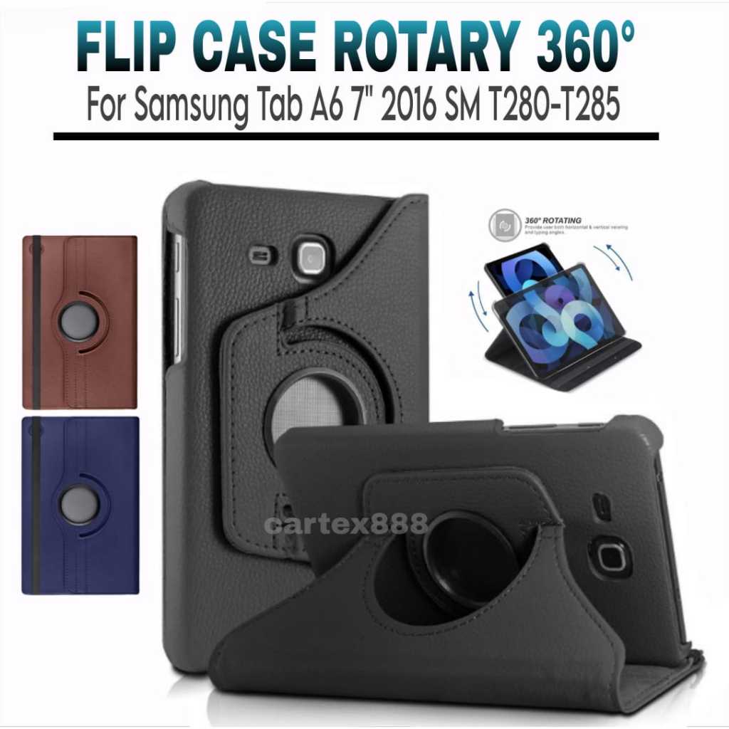 Case Rotary Samsung Tab A A6 6 7"inch 2016/ T280 / T285 / T280n / samsung tab a6 / samsung tab a 201