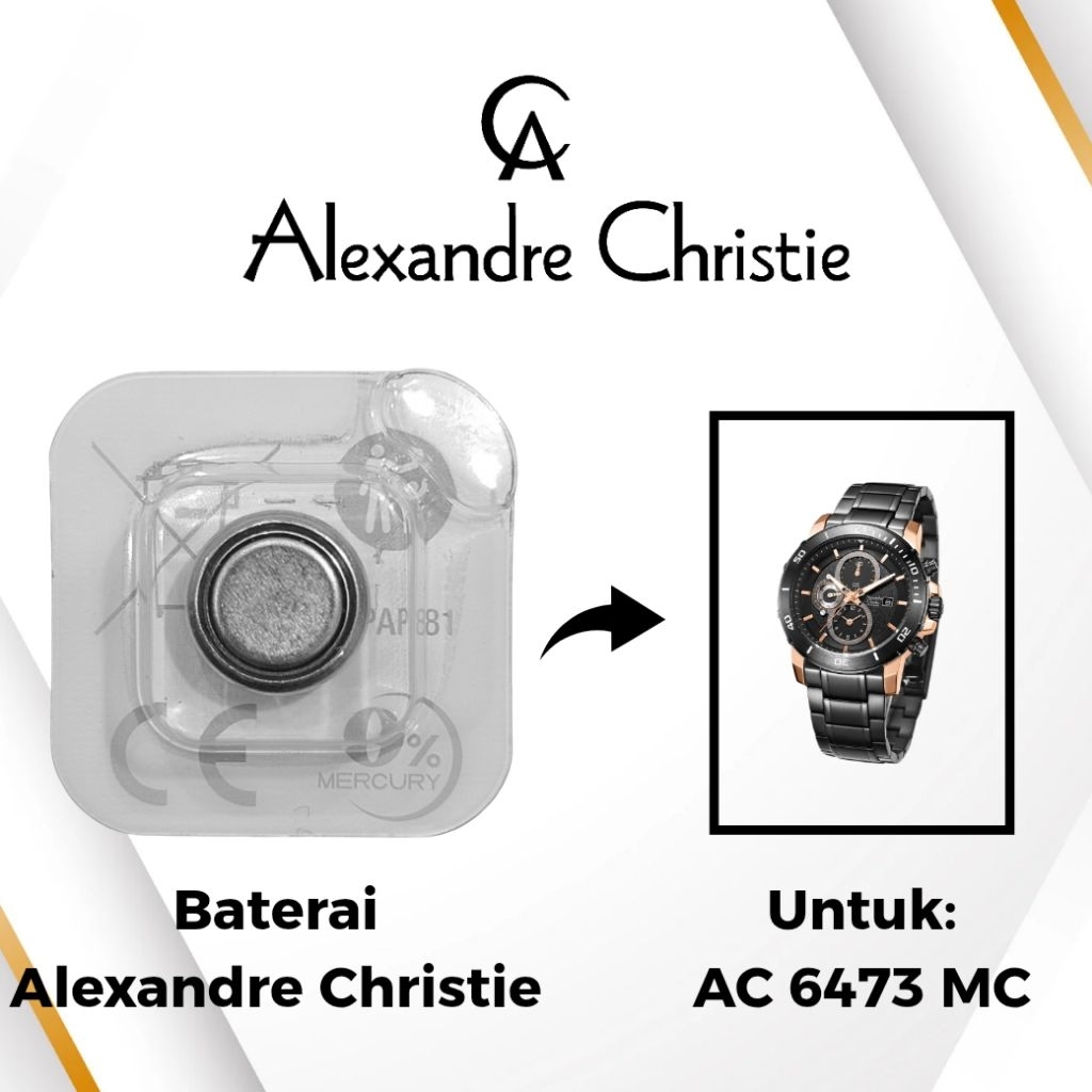 Baterai Jam Tangan Alexandre Christie AC 6473 MC Original