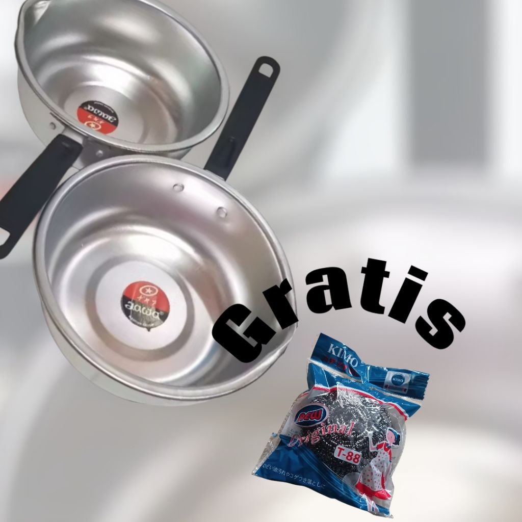 Panci Susu Aluminium Jawa  | Panci Kecil Serbaguna Gagang Hitam | Panci Air & Saus| Panci Jawa maspi