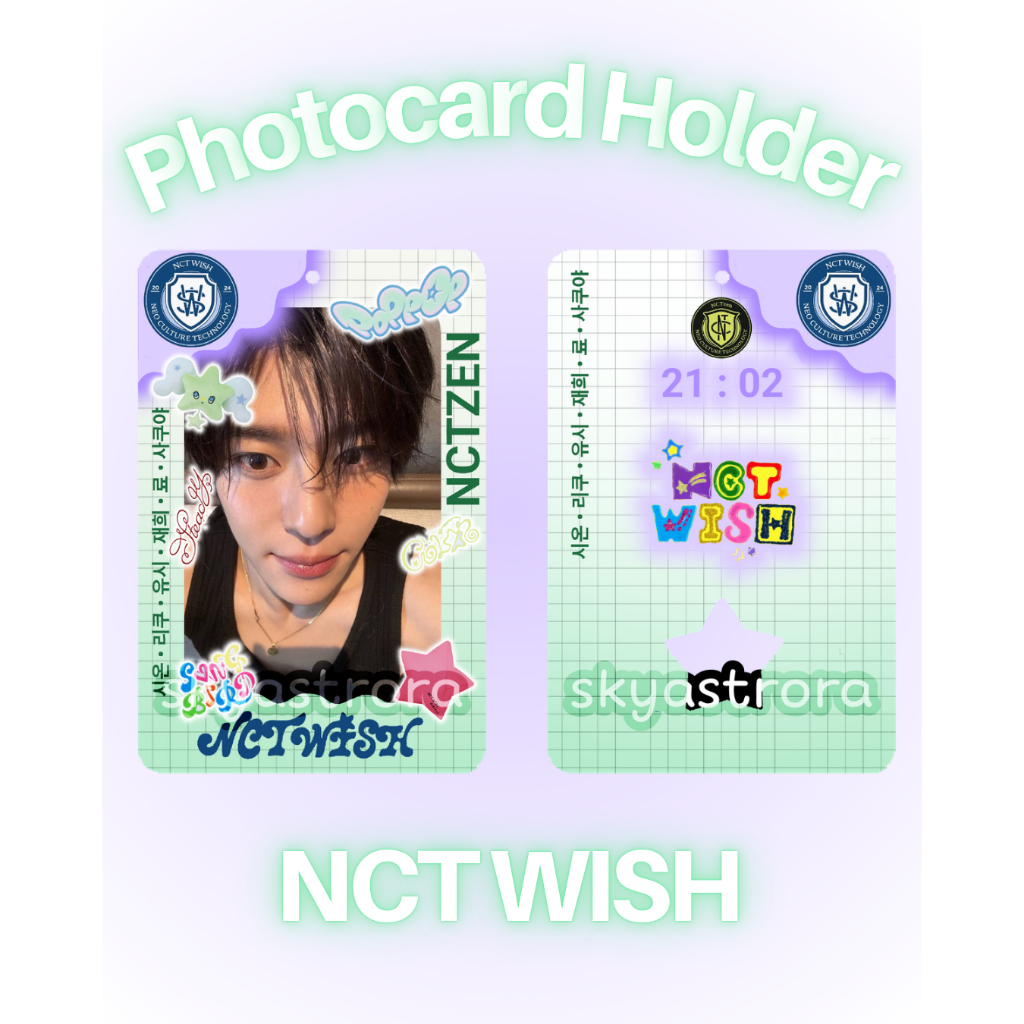 ACRYLIC PHOTOCARD HOLDER KEYCHAIN NCT WISH
