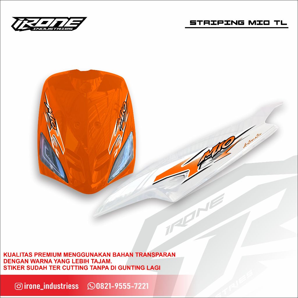 Striping Mio Sporty Lis Bahan Bening Variasi Polet Sticker Mio 5 TL