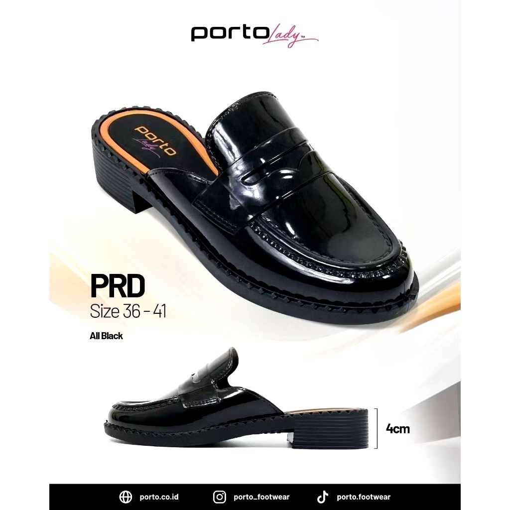 Sandal sepatu selop wanita porto PRD karet