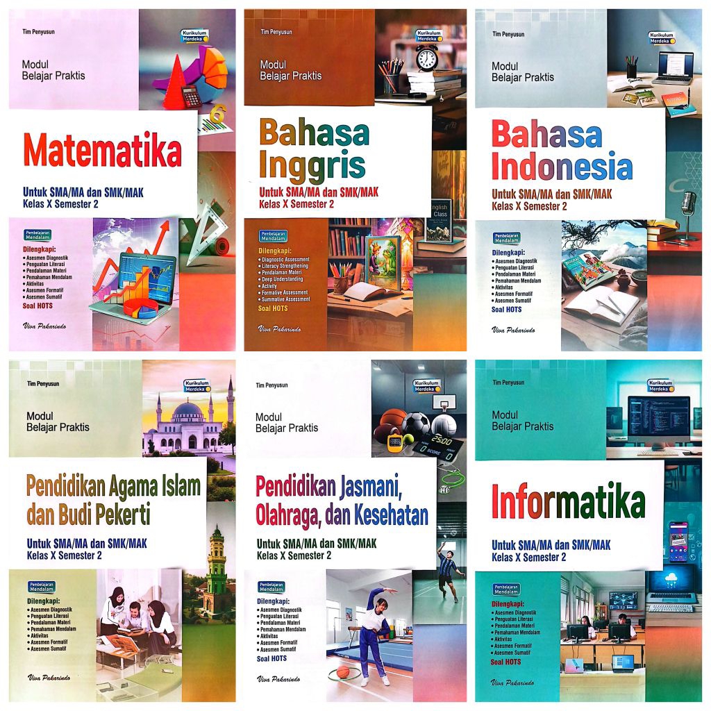 LKS VIVA PAKARINDO SMA SMK KELAS 10 MATEMATIKA B.INDONESIA B.INGGRIS PAIBP PJOK INFORMATIKA SEMESTER