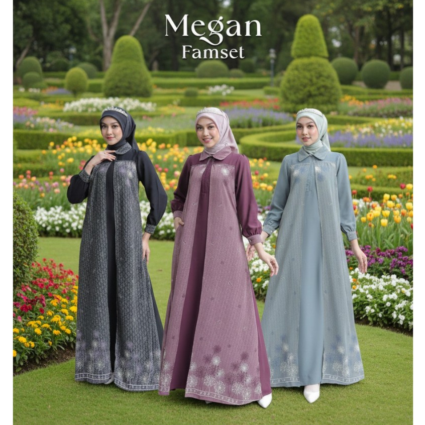 GAMIS BUSANA MUSLIM DRESS WANITA DEWASA REMAJA KEKINIAN WARNA HITAM BLACK BURGUNDY MOTIF BATIK BUNGA