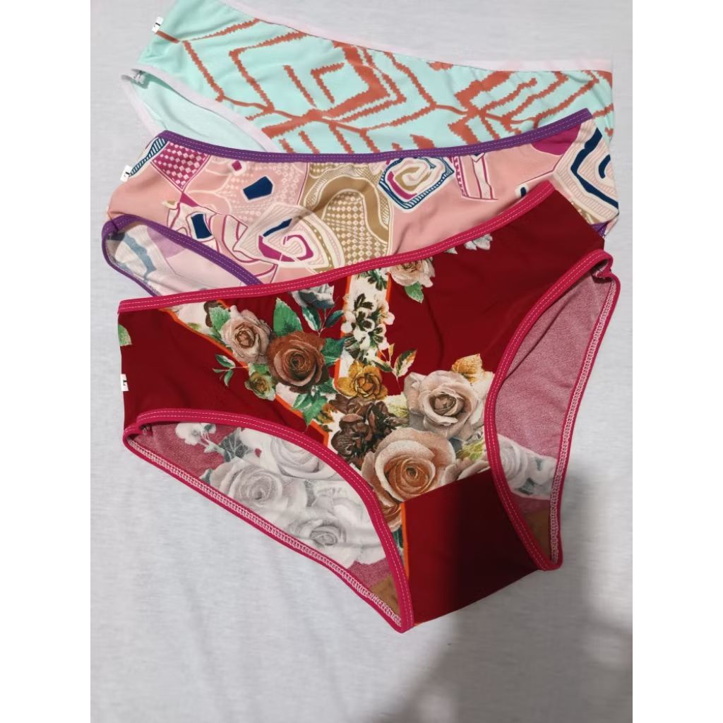 3 pcs/celana dalam wanita# CD motif/ CD jersey