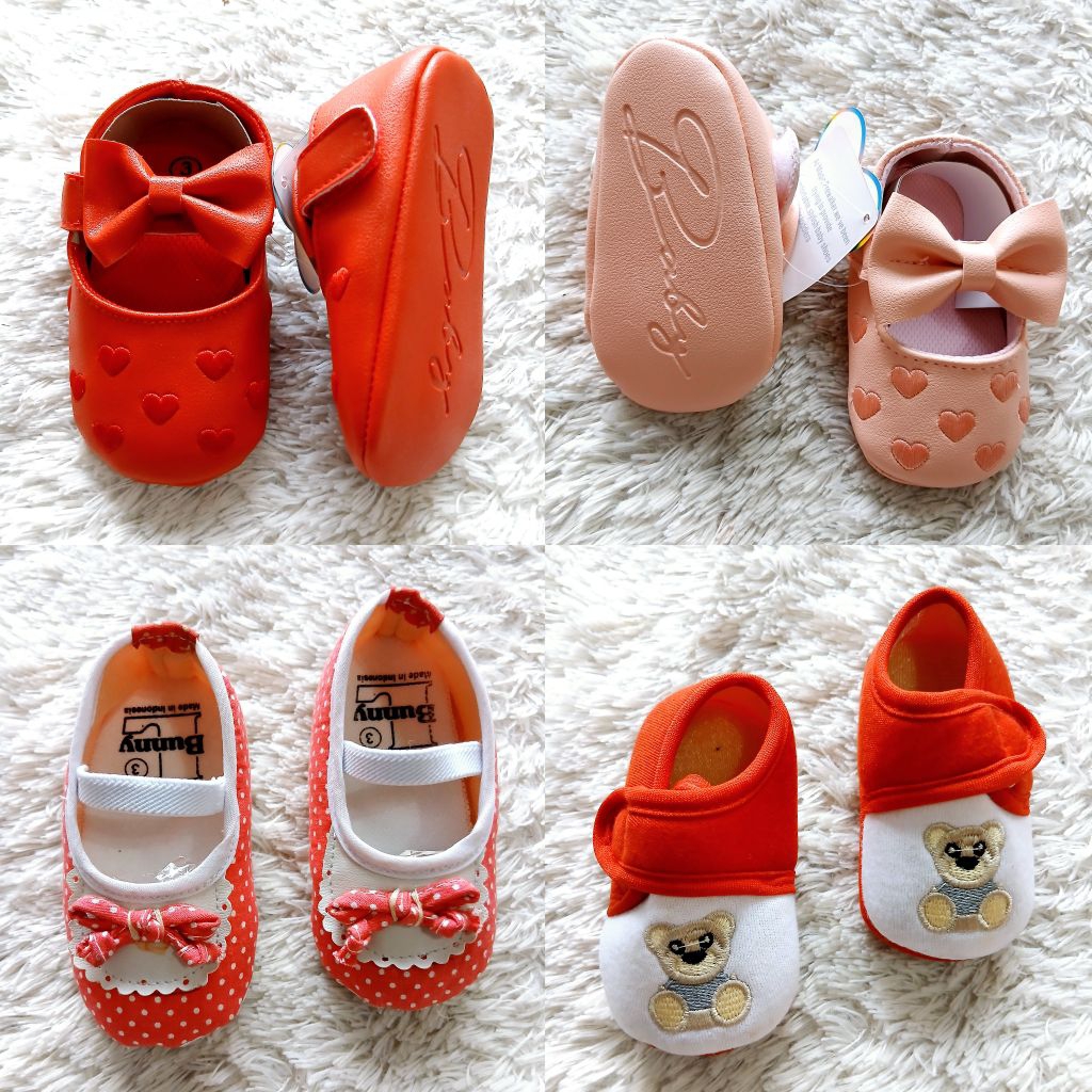 FP612 FP614 - import / lusty bunny / chedi - sepatu bayi cewek - prewalker flat shoes baby bear bord