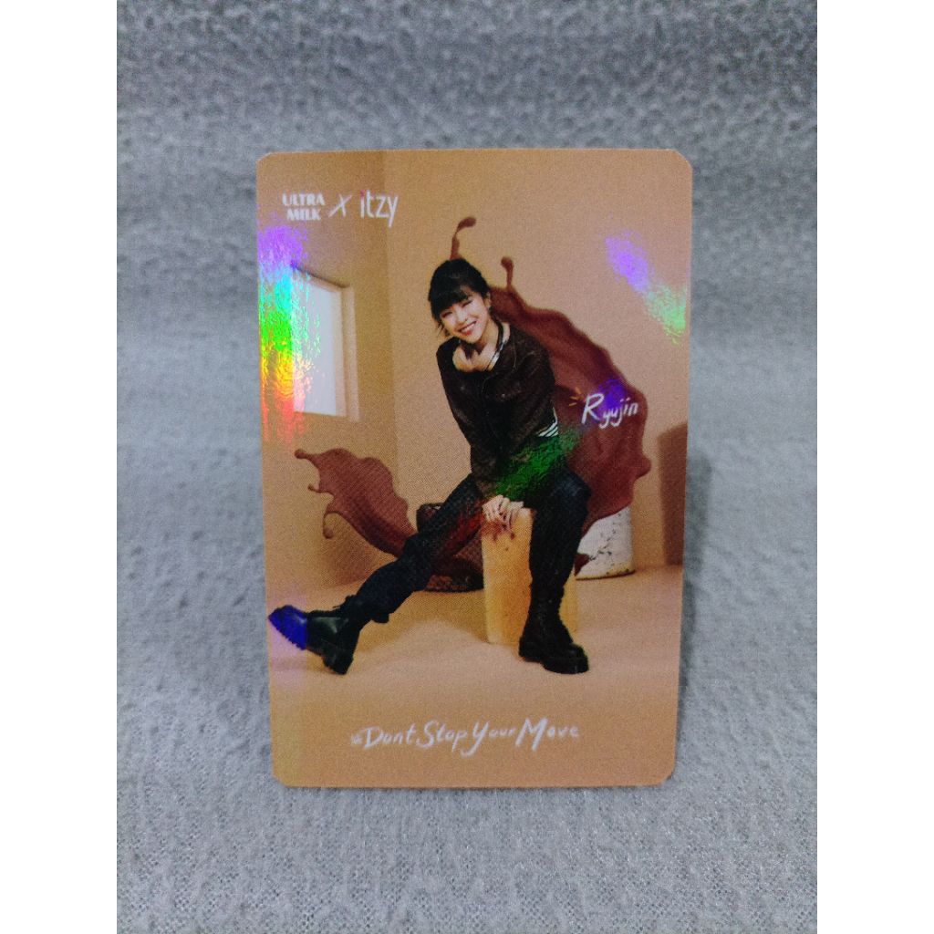 Official ultra milk itzy photocard - ryujin