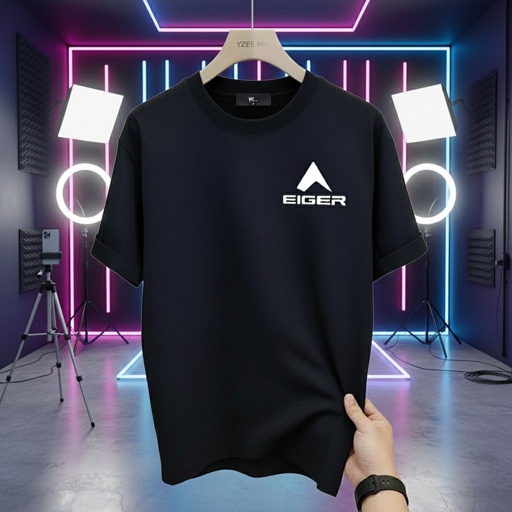Kaos EIGER Essential Logo T-Shirt | Kaos Pria Hitam Casual Adventure