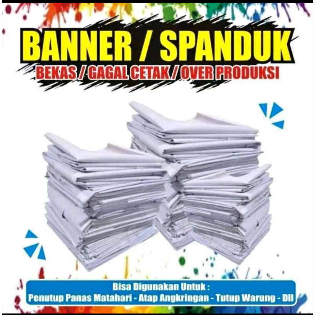 BANNER PUTIH POLOS 3x7