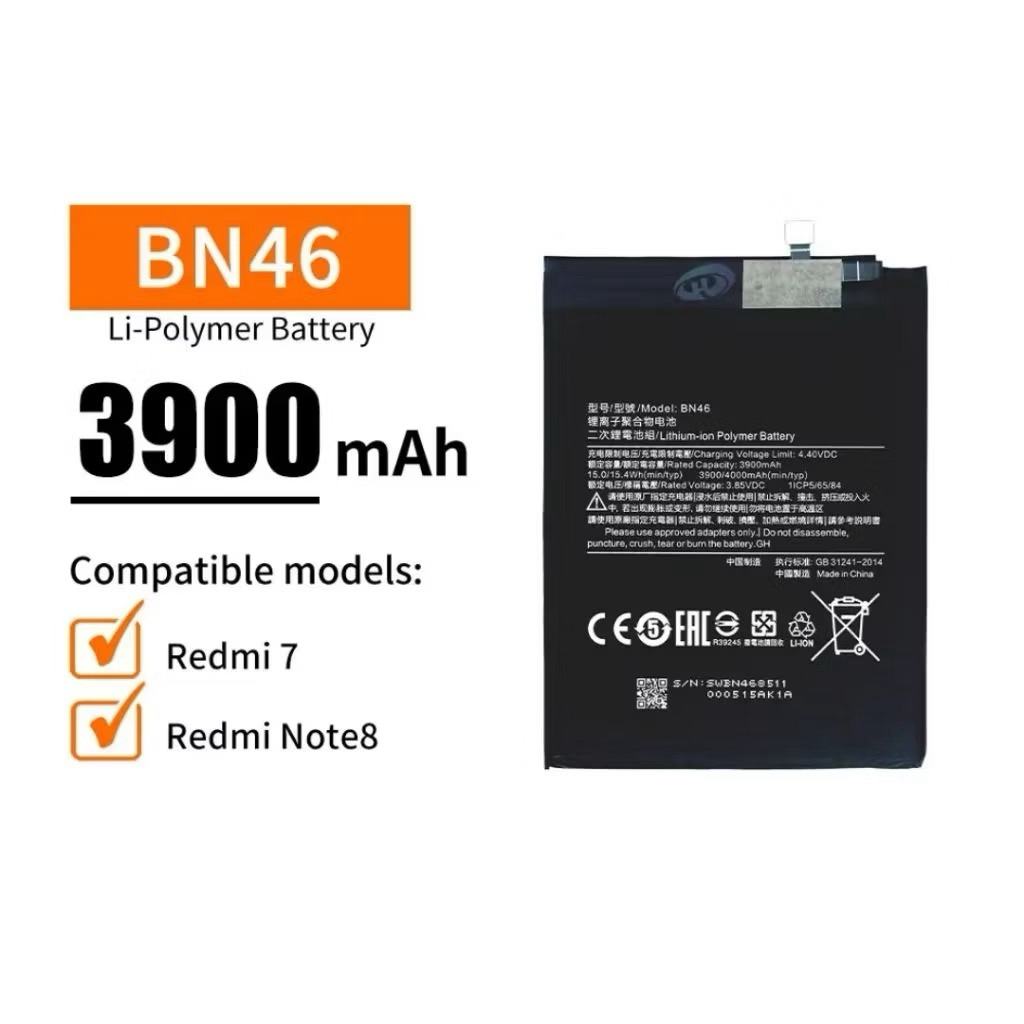 Baterai Batre  100% Redmi 7 Readmi Note 8 Original - BN46