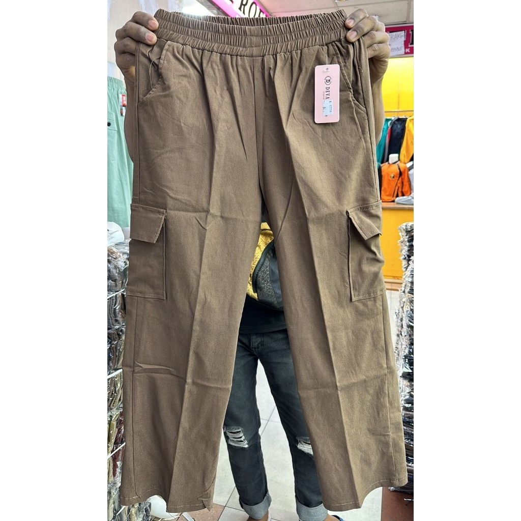 DEVA_KULOT KARGO 04 Wanita Bahan Bengalin Katun Stretch Import