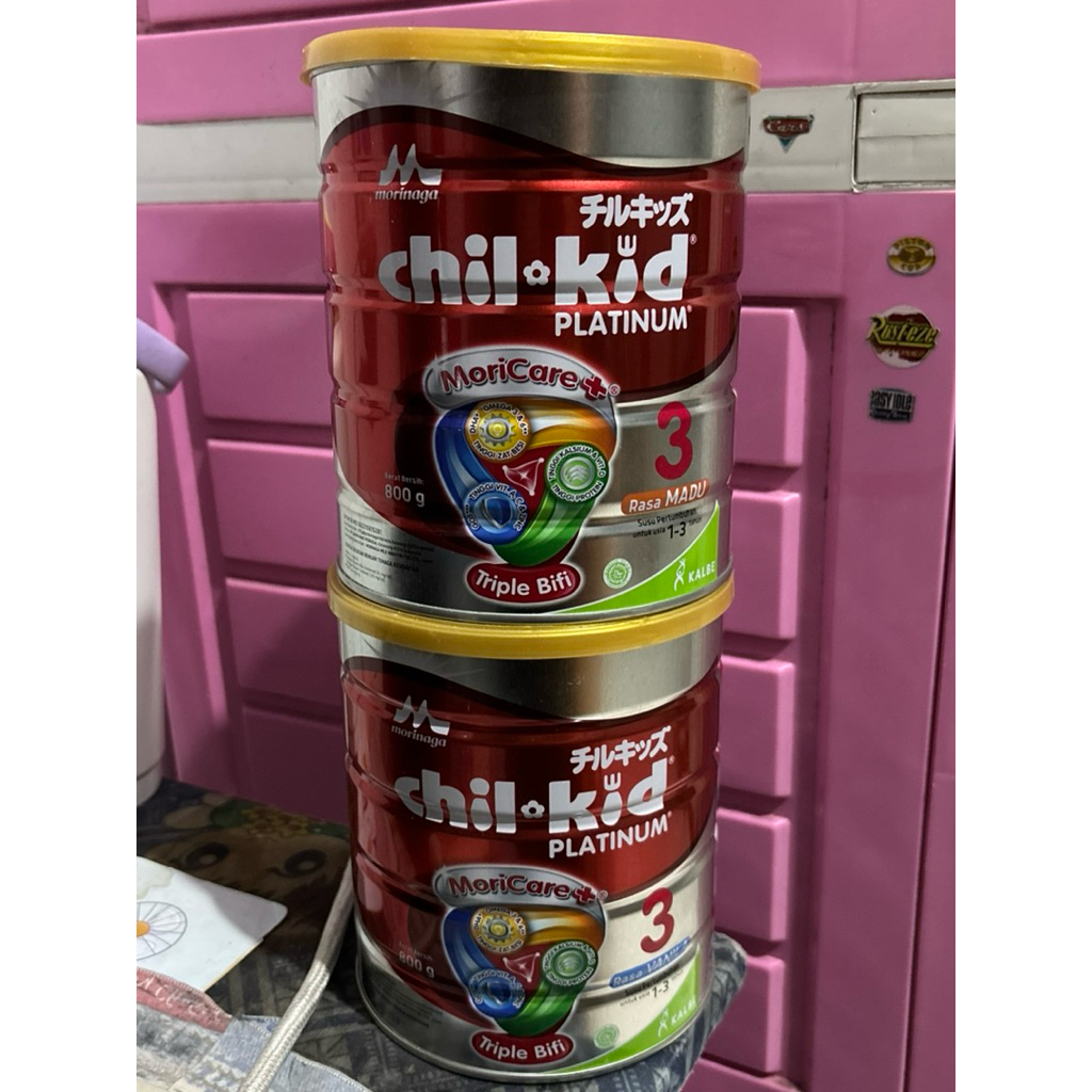 Kaleng Bekas Susu Morinaga chil kid platinum 800grm tahap 3