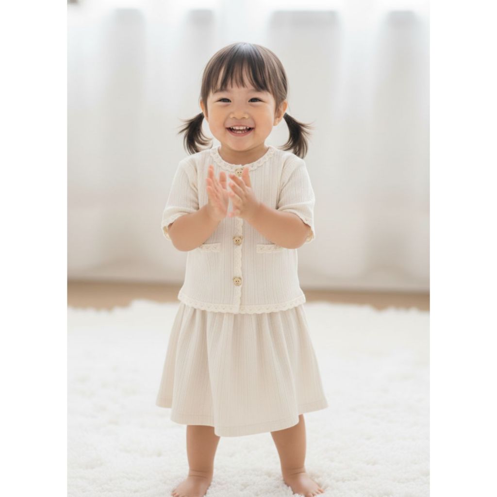 Set Baju Anak Rajut Knit Premium Usia Anak 2–3 tahun