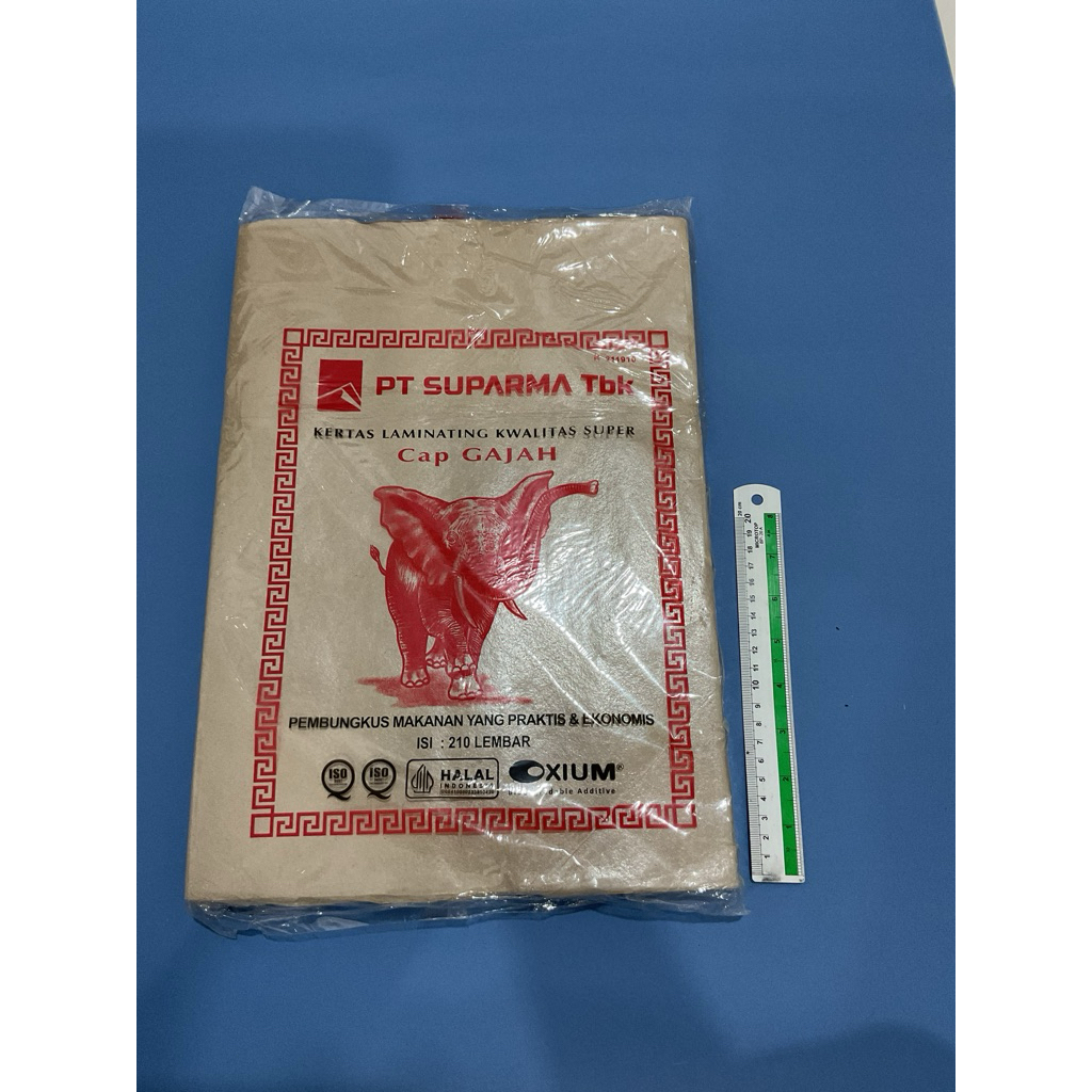Kertas Nasi Laminasi Coklat  Cap Gajah Merah