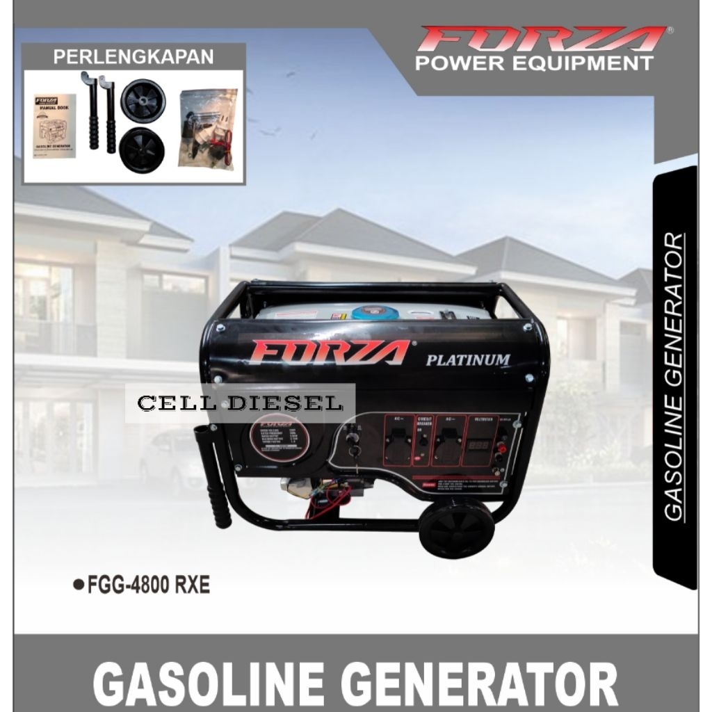 Mesin Genset Bensin FORZA FGG 4800 RXE / 2500 Watt Elektric Stater