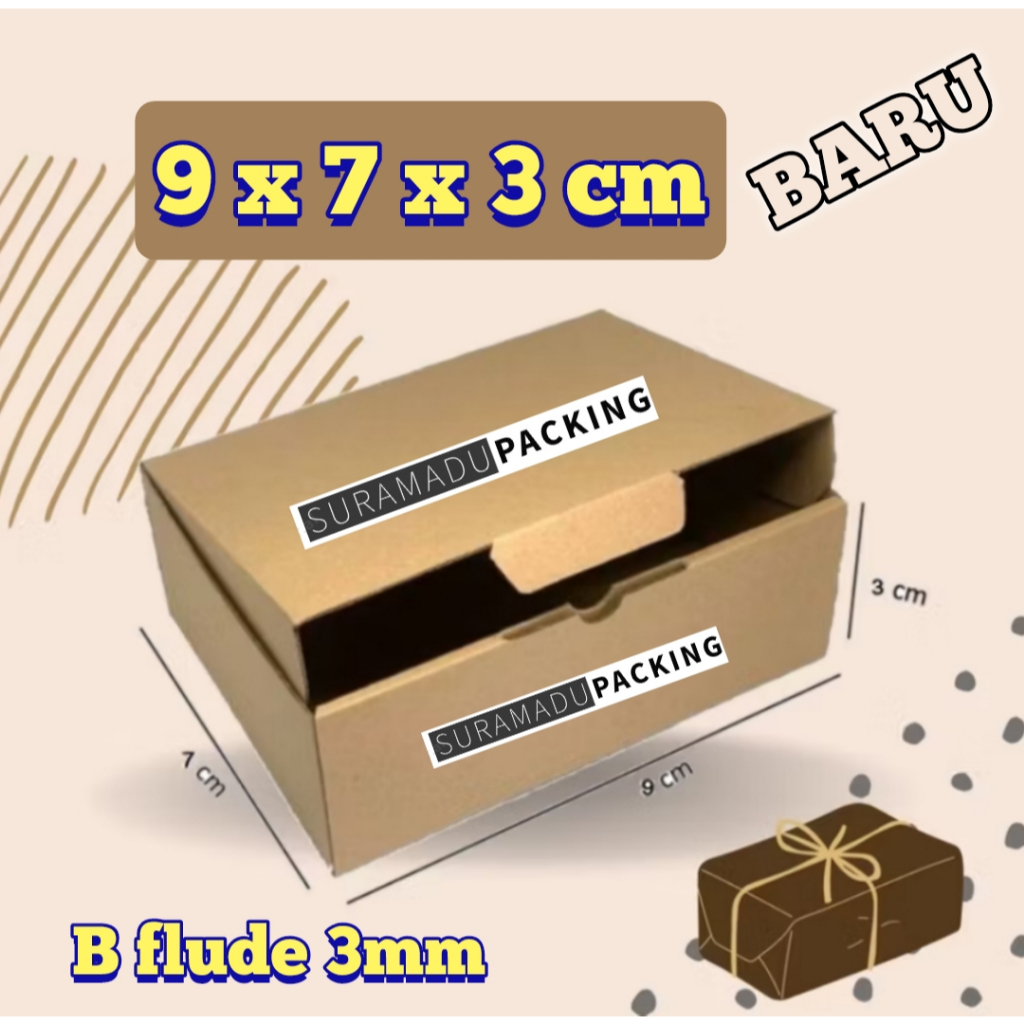 Kardus box packing DIE CUT 9x7x3 cm bahan B-flude 3mm DIE CUT PIZZA kardus box packing  Die cut pizz