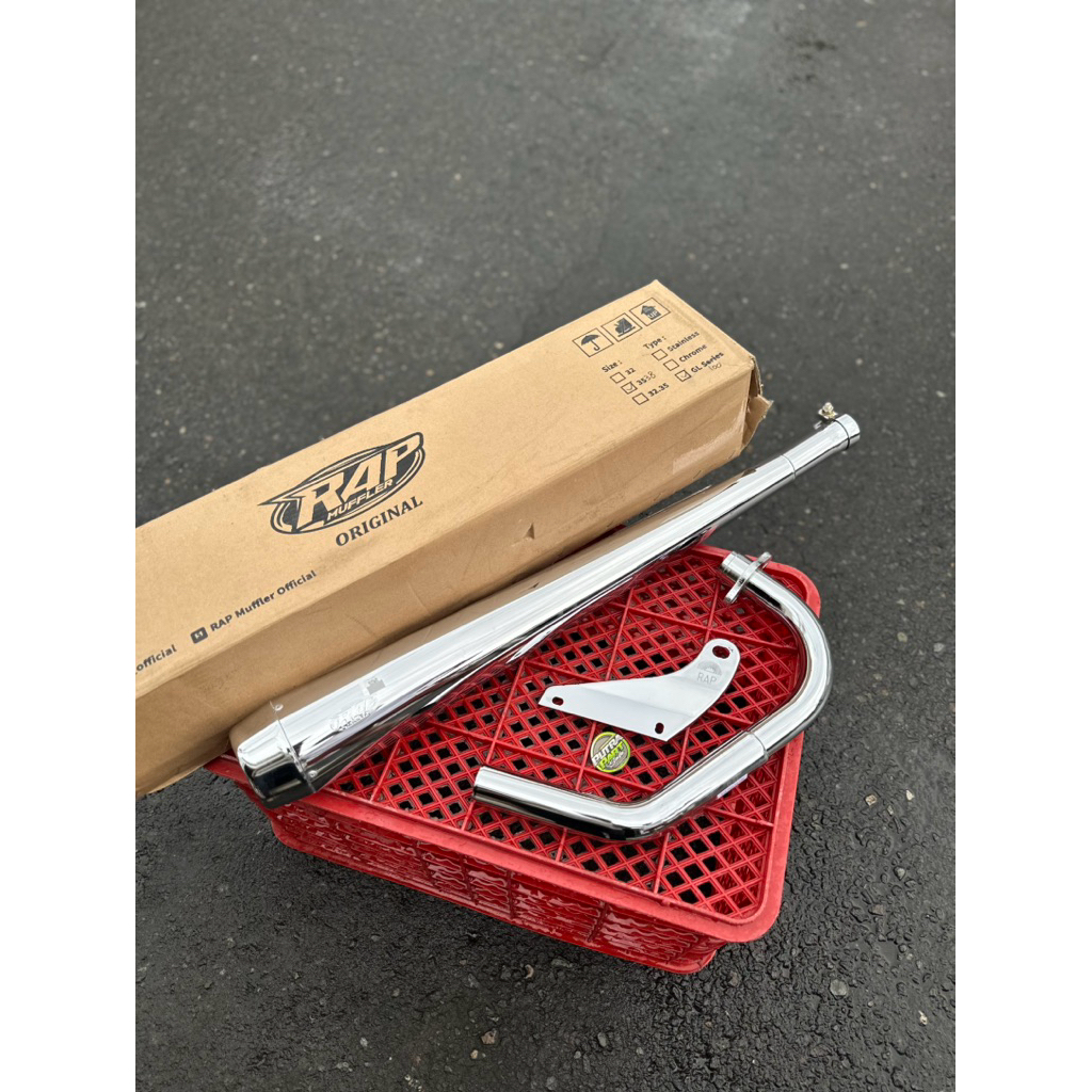 Knalpot GL100 RAP Muffler knalpot gl 100 gl cepek RAP hardcrome knalpot gl100 model ori