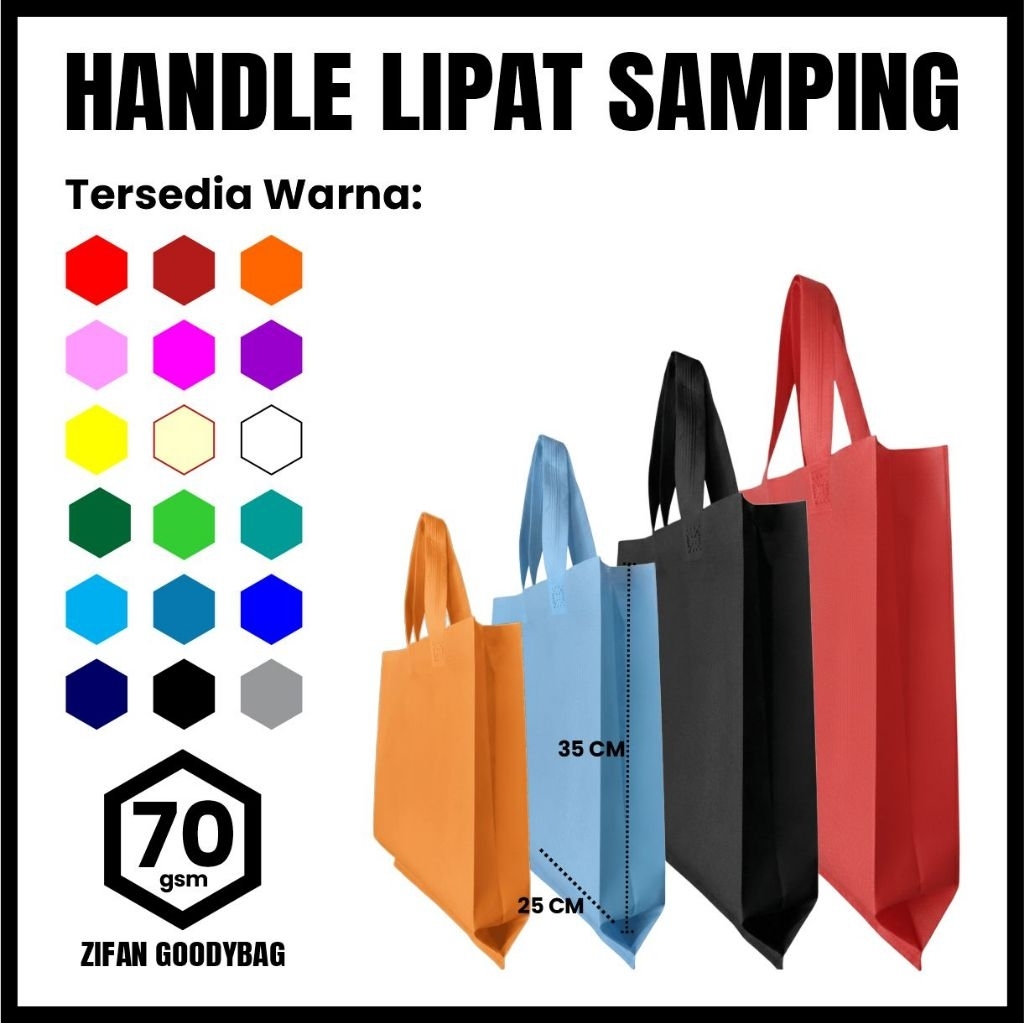 tas spunbond ukuran 25x35x8 cm,goodiebag,tas kain tas polosan tas souvenir,tas belanja, tas bingkisa