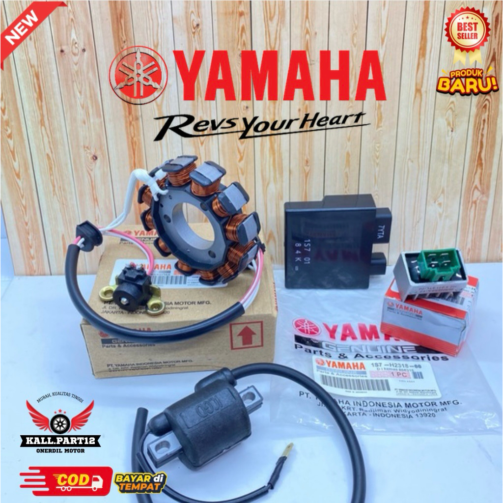 Paket 4Item Pengapian Spull+CDI+Coil+Kiprok Yamaha Jupiter Mx Old, Jupiter Mx New 135 kode part (1S7