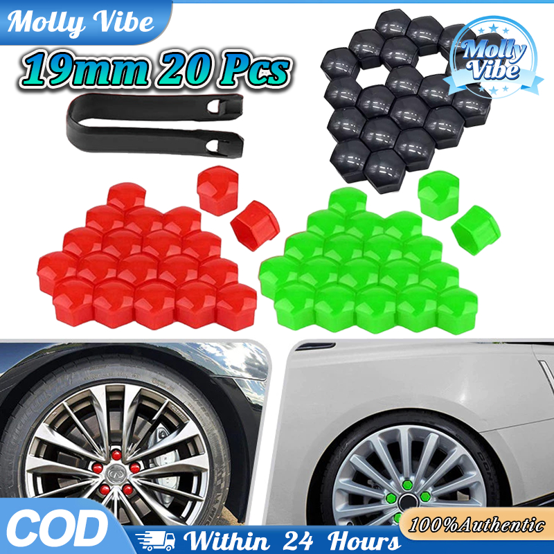 20 Pcs/Set Tutup Baut Roda Mobil 19mm Nilon Kondom Baut Velg Proteksi Eksterior
