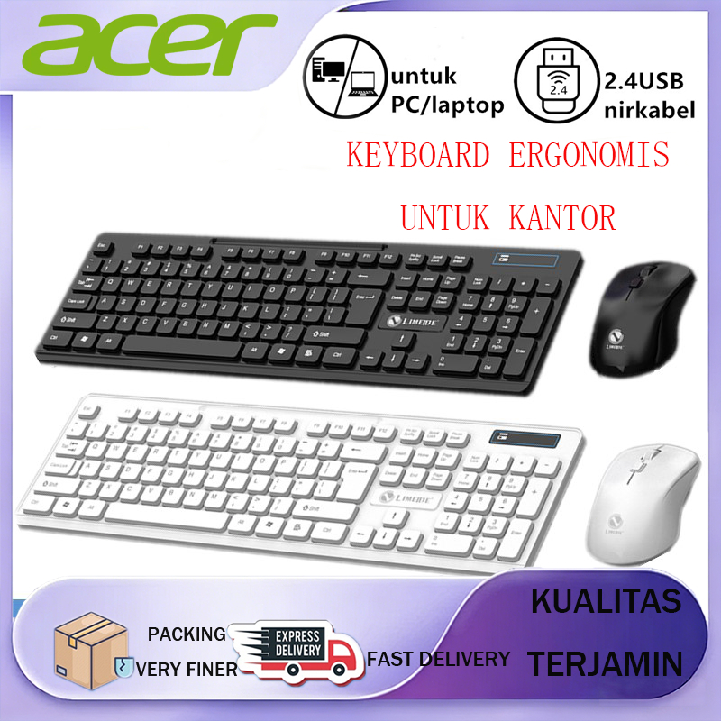 acer Mouse Wireless set Bisnis Kantor Harga Murah Terjangkau untuk Laptop PC