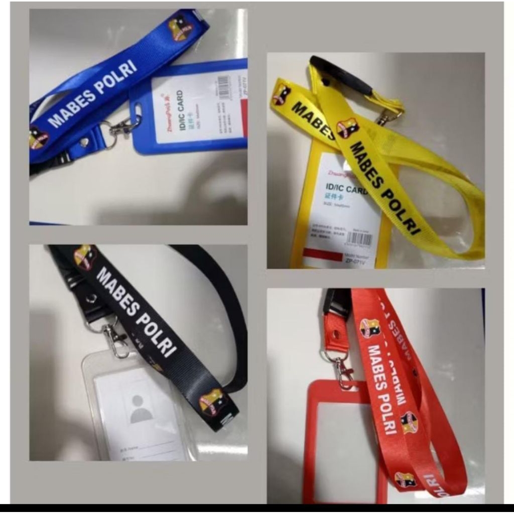 Tali NameTag ID Card Plus Cashing Mabes Polri