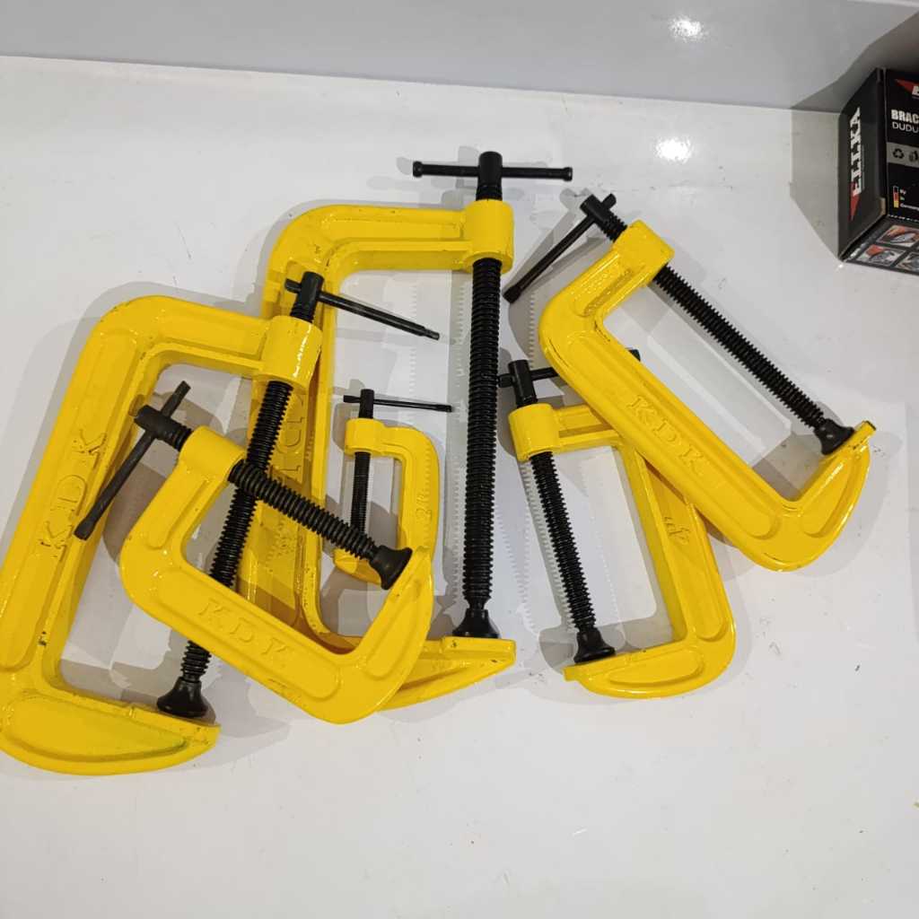 Klem C 3" Inch 4" Inch 5" Inch Klem G Penjepit Catok Kayu Serbaguna Kualitas Premium