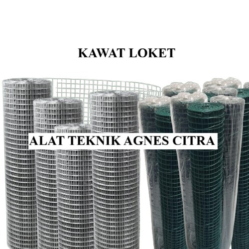 Kawat Loket Galvanis 100cm x 1/4 Inch x 20 M Wire Mesh Kawat Kandang Ayam Kawat Kotak Tinggi 1 Meter