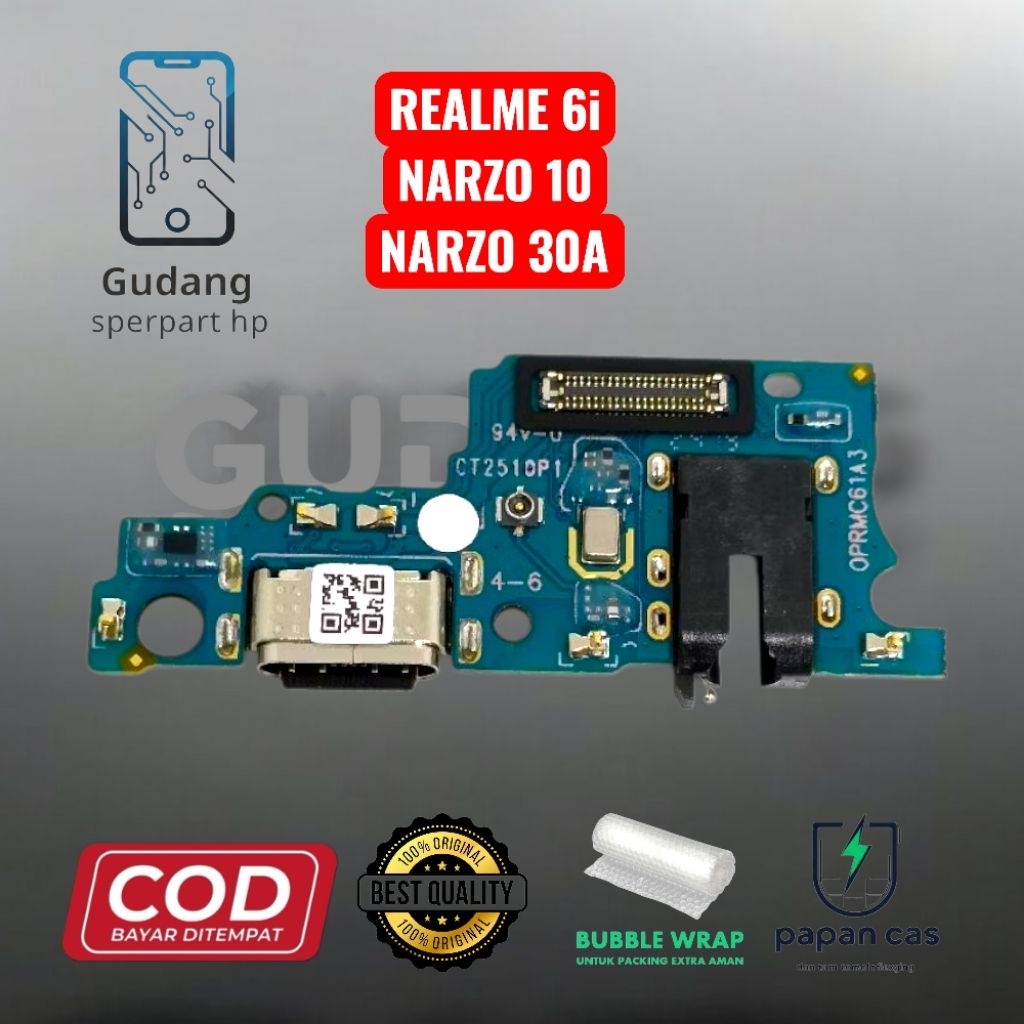 HP REALME 6i | NARZO 10 | NARZO 30A FLEXIBLE CON T/C + CON H/F + MIC / PAPAN CAS ORIGINAL