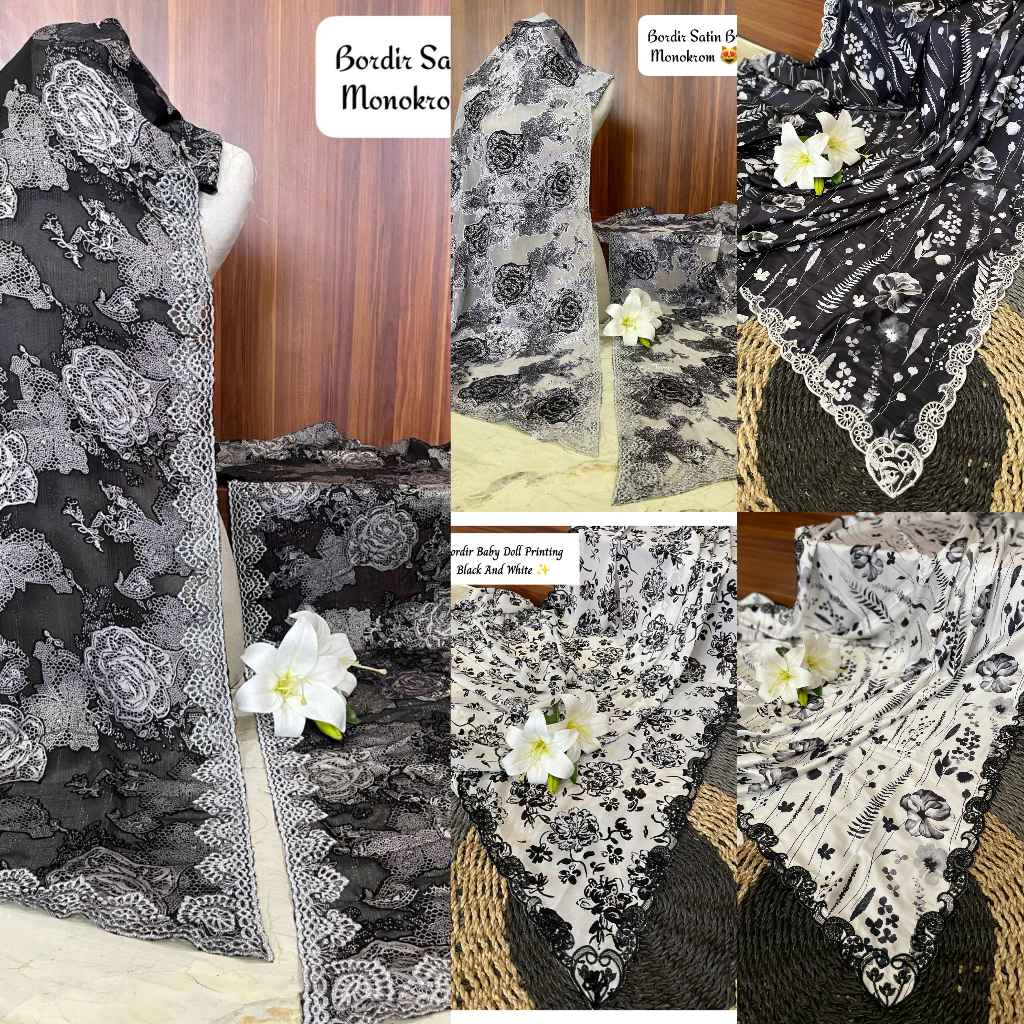 Kebaya Bordir Print | Bordiran (Kain) | SiLky/Sifon