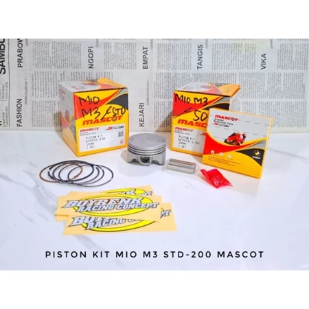 PISTON KIT PISTON SET MIO 125 MIO M3 2PH OVERSIZE STD 50 100 PIN13 MASCOT -BOYRENK