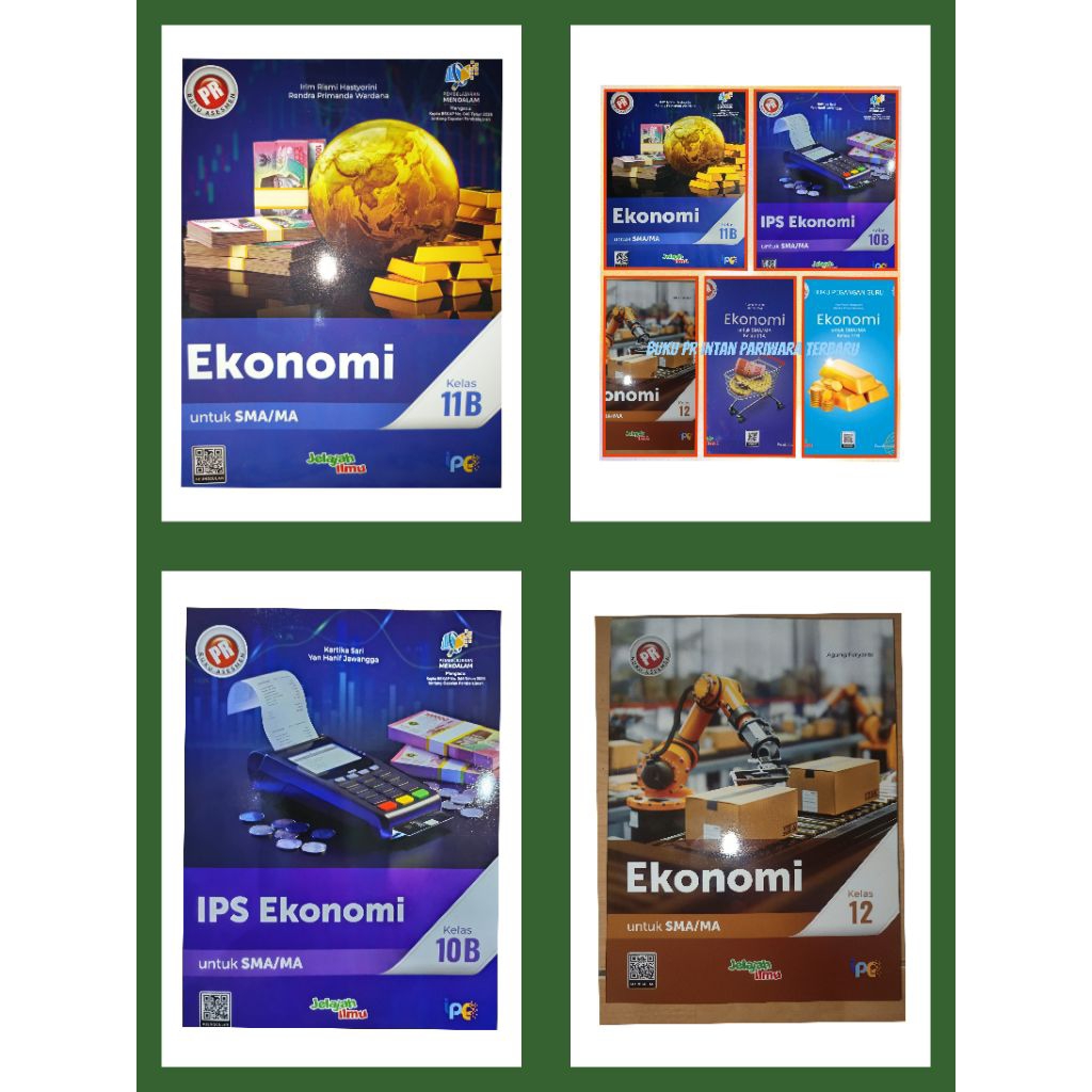 Buku lks/pr Ekonomi kelas 10,11 & 12 semester 1&2 tahun 2024/2025