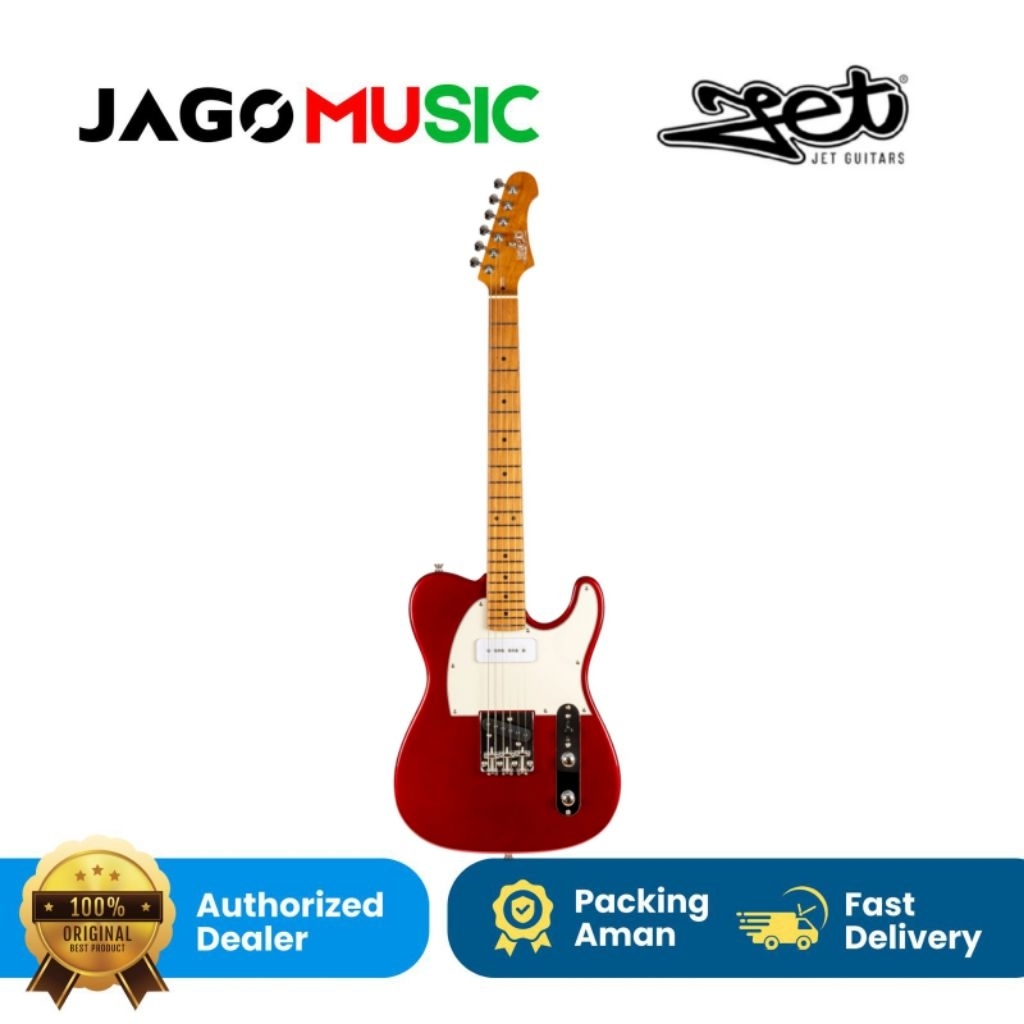 Gitar Elektrik Jet JT300 CAR P90 Telecaster Guitar Jet JT 300 P90 Roasted Maple