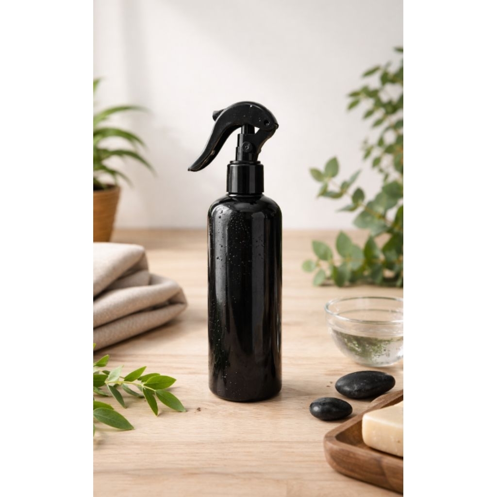 Botol Spray Hitam Kosong 250ml – Semprotan Halus, Plastik Tebal untuk Cleaning & Tanaman