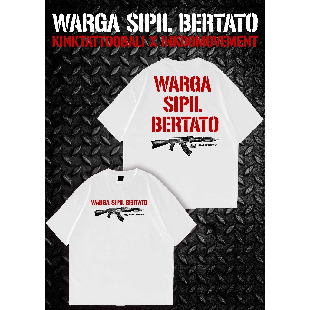 Dirty Irons - Tshirt Warga Sipil Bertato White