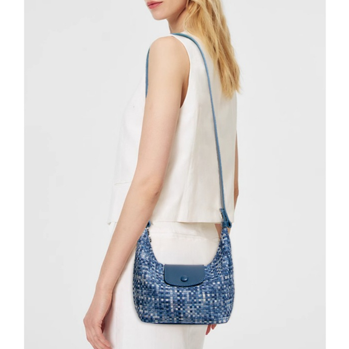 Luxelabels - Tas Anyam Kain Selempang Wanita Slingbag Pesta Kecil Antik Import Suivea