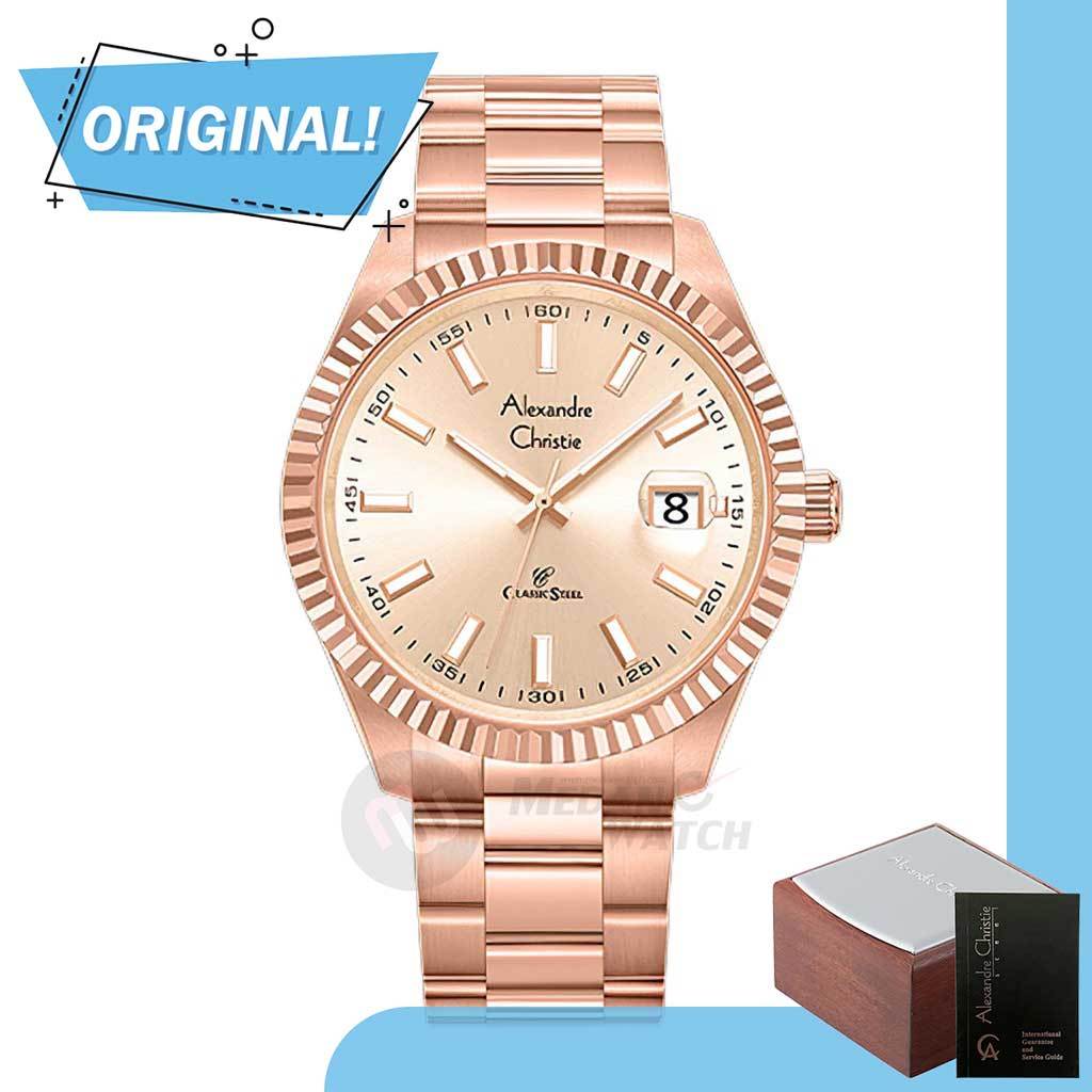 Jam Tangan Pria Analog Alexandre Christie 5007MD AC5007 AC 5007 MD 5007 MDBRGRG Original Garansi Res