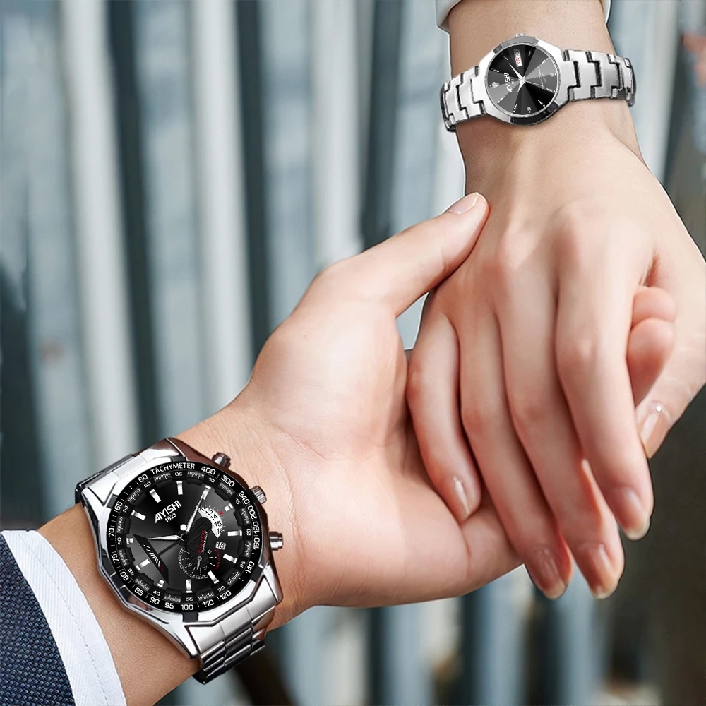 Murah Aiyishi Jam Tangan Couple Anti Air Original Rantai Couple Watch Model 1623 1658